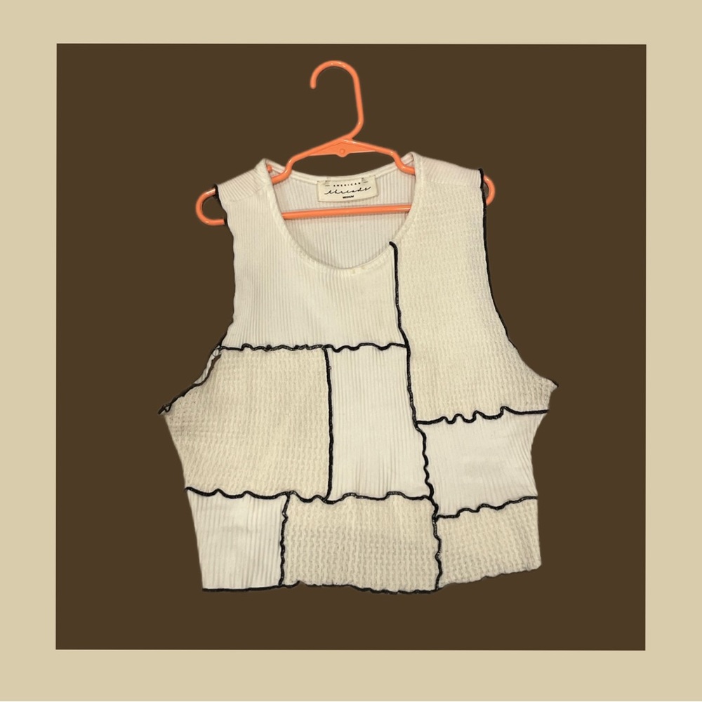 American Threads Patchwork Cropped Tank